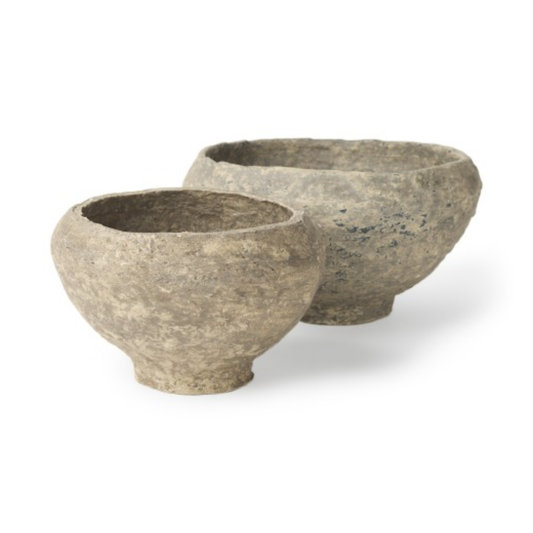 Bowl - Sonu Paper Mache Gray Small Mercana