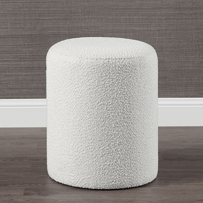 Corbin Marshmallow Ivory Boucle Ottoman
