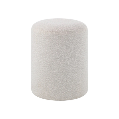 Corbin Marshmallow Ivory Boucle Ottoman