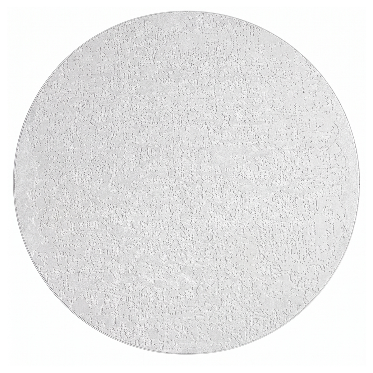 8x8 Round Eternity White Rug