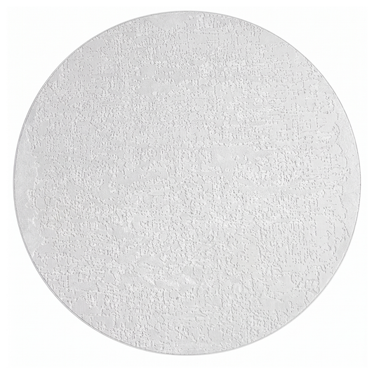 8x8 Round Eternity White Rug