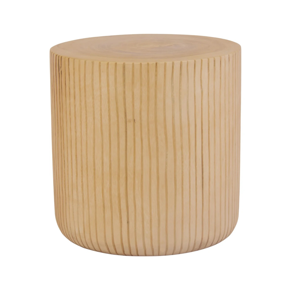 Round Java Light Oak Side Table