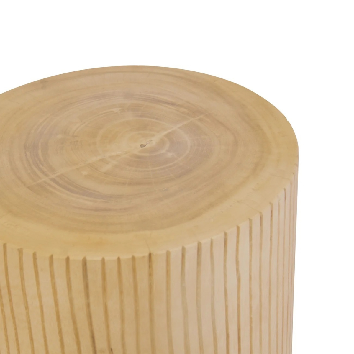 Round Java Light Oak Side Table
