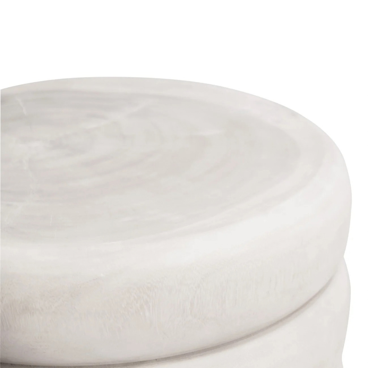Tengal White Wood Side Table