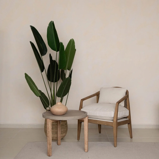 Rosa Club Sand Boucle with Ash Wood Frame Accent Chair