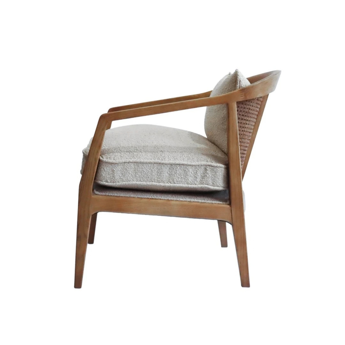 Rosa Club Sand Boucle with Ash Wood Frame Accent Chair