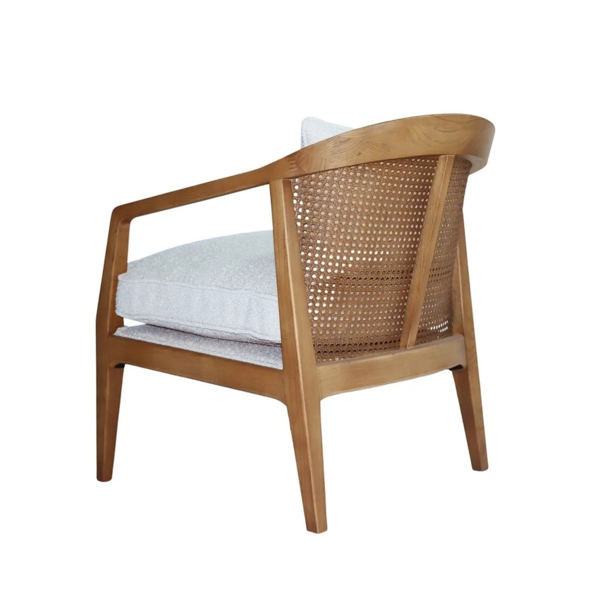 Rosa Club Sand Boucle with Ash Wood Frame Accent Chair