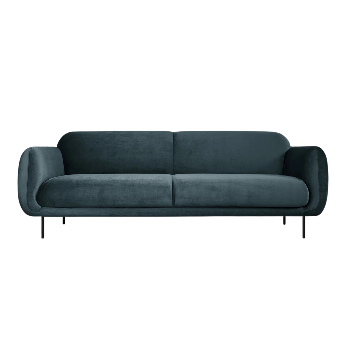 Nord Plush Casella Slate Sofa 86"