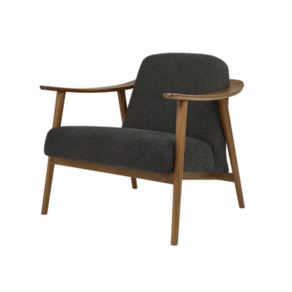 Baltic Node Nocturne with Walnut Frame Accent Chair