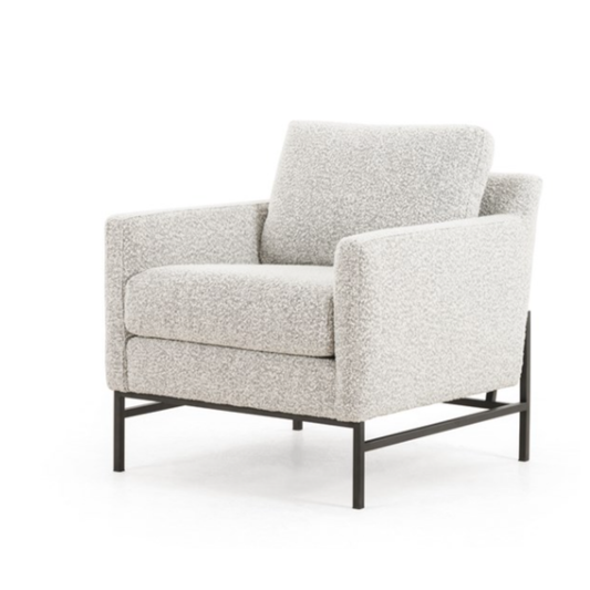 Vanna Light Grey Boucle Accent Chair