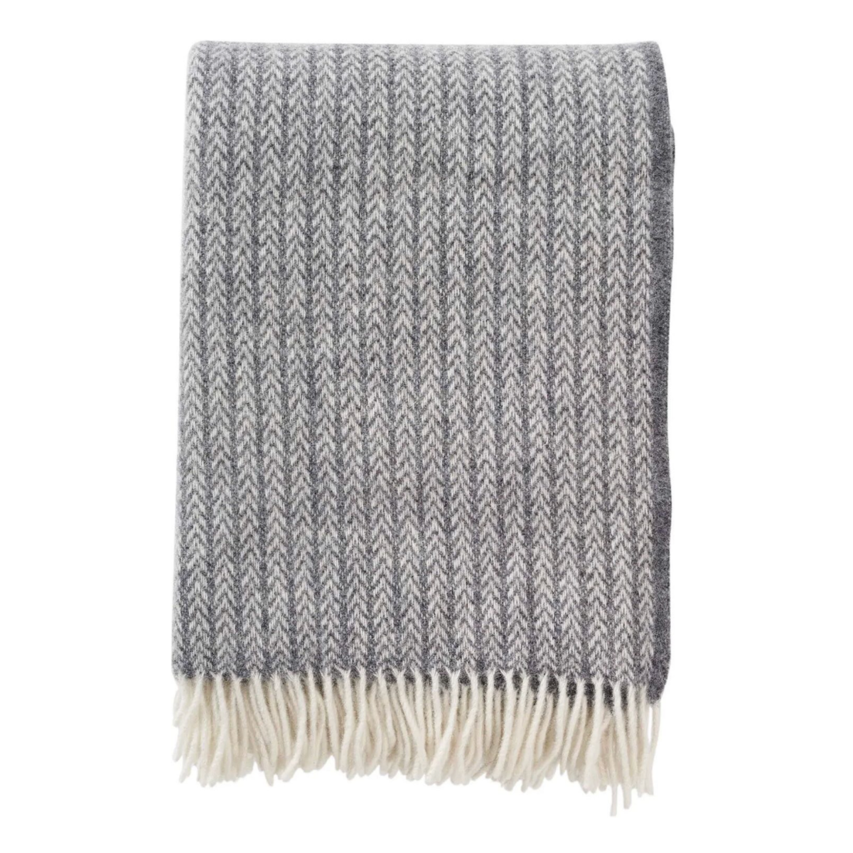 Throw - Blanket Otis Grey Melange w/ Fringes