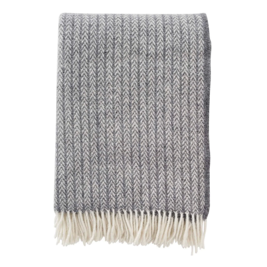 Throw - Blanket Otis Grey Melange w/ Fringes
