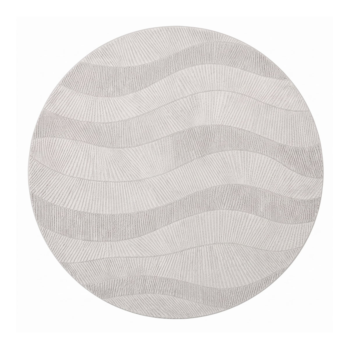8x8 Round Eternity Wave Pattern Rug