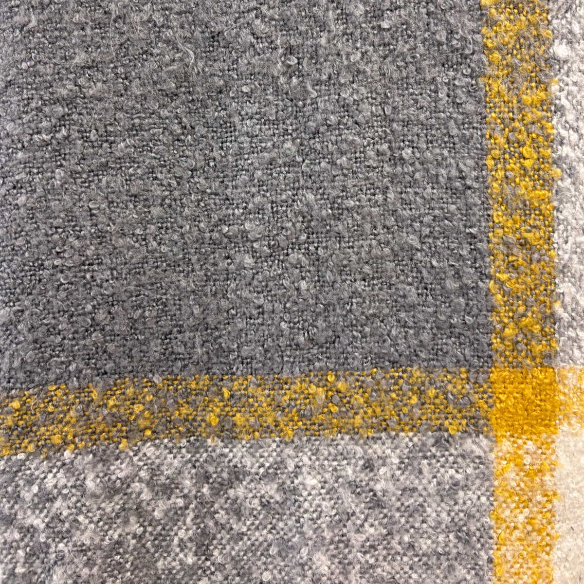 Grey & Yellow Plaid Throw