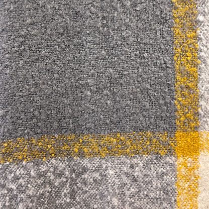 Grey & Yellow Plaid Throw