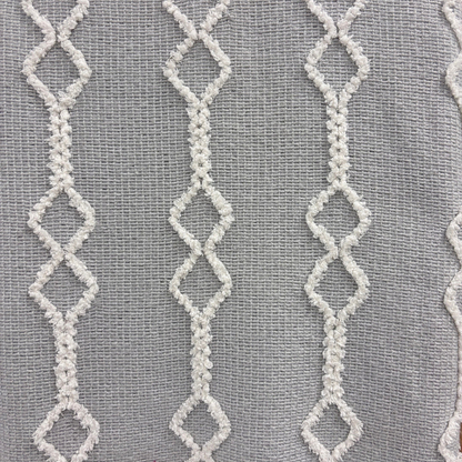 Light Grey & White Diamonds Knitted Throw