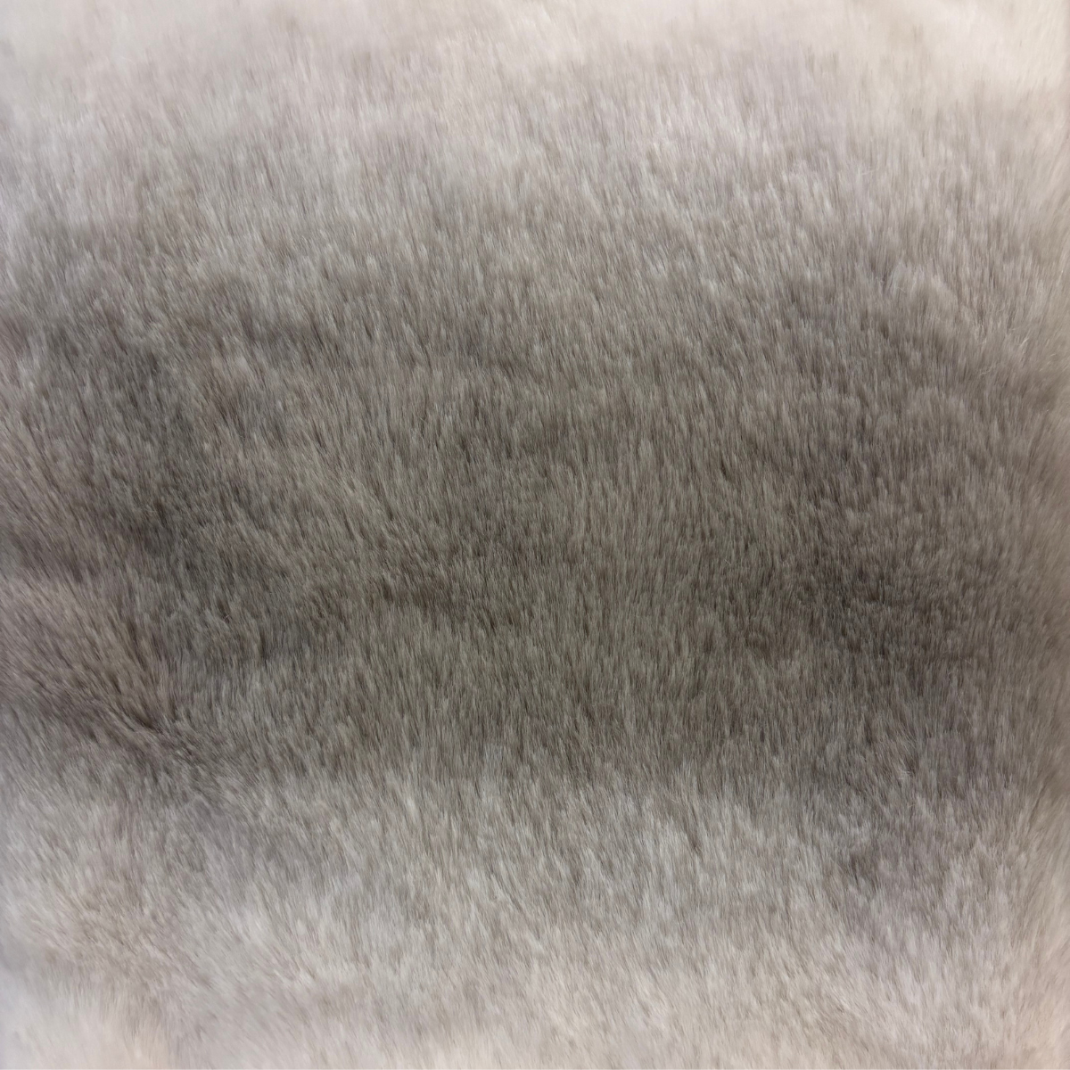 Faux Fur Grey & White Fade Stripe