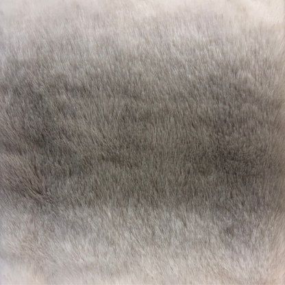 Faux Fur Grey & White Fade Stripe