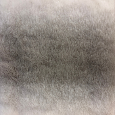 Faux Fur Grey & White Fade Stripe