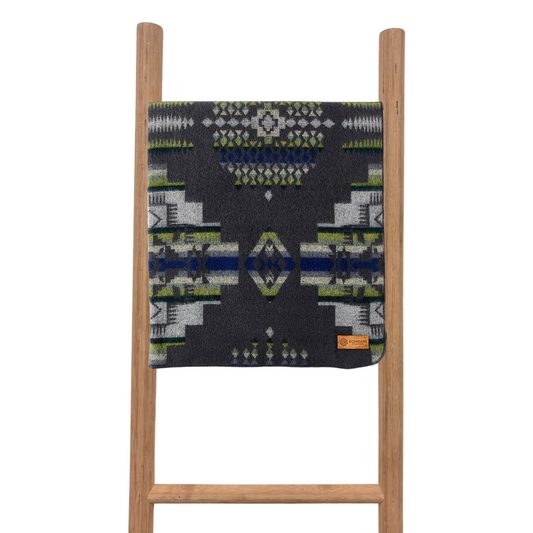 Queen Andes Storm Ash Black & Green Throw