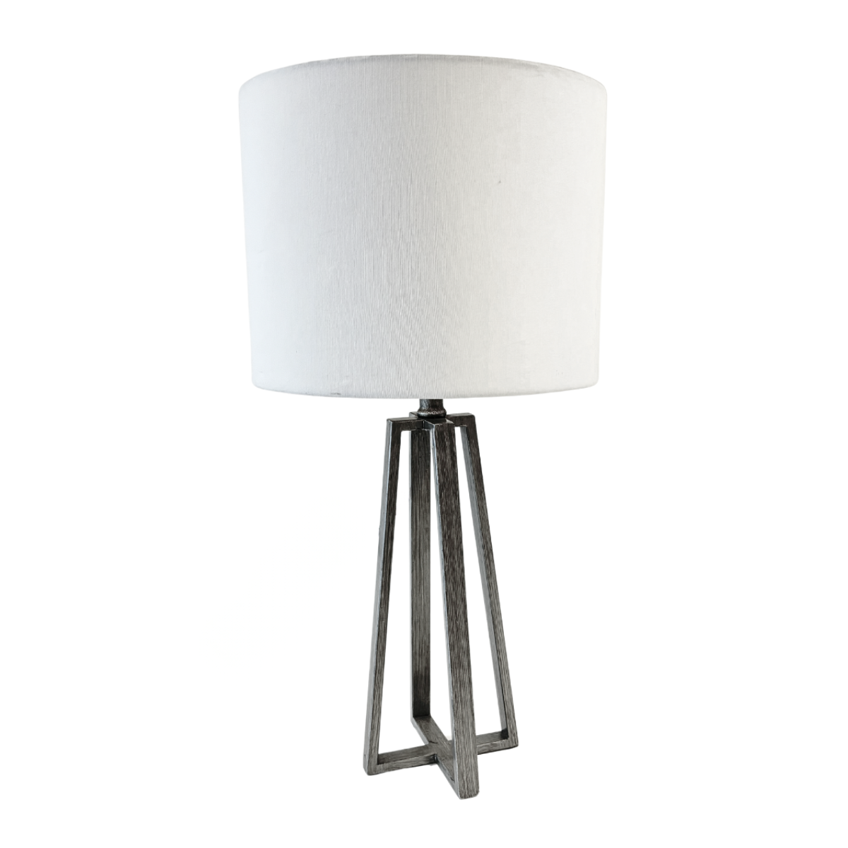 Silver Metal Geometric Table Lamp