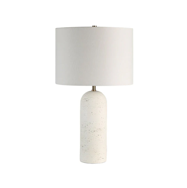 Off-White Cream Resin Table Lamp