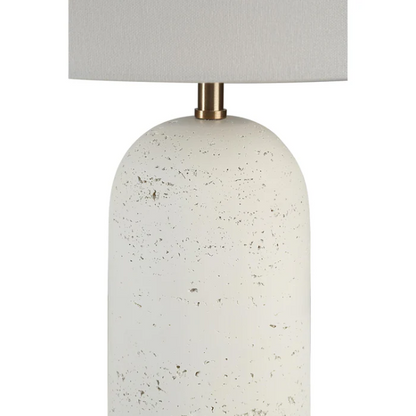 Off-White Cream Resin Table Lamp