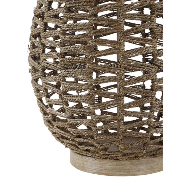 Natural Brown Woven Rope Table Lamp