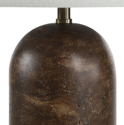 Neutral Brown Travertine Table Lamp