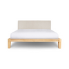 Queen Luna Cream Bed with White Oak Frame