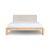 Queen Luna Cream Bed with White Oak Frame