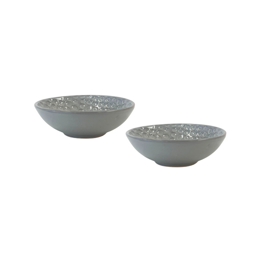 Round Debossed Stoneware Glaze Various