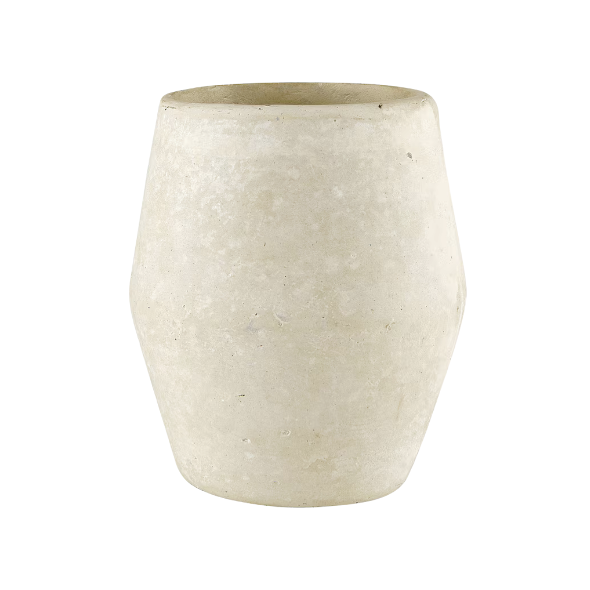 Natural Paper Mache Vase Barrel Shape