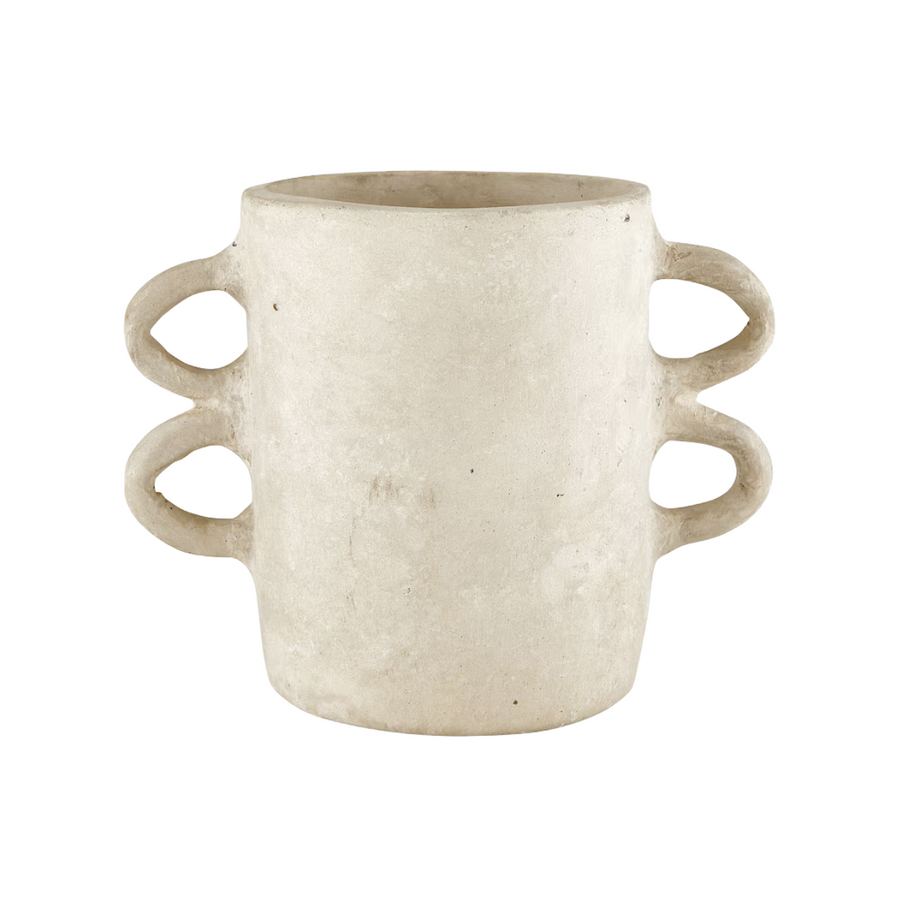 Double Handle Paper Mache Vase