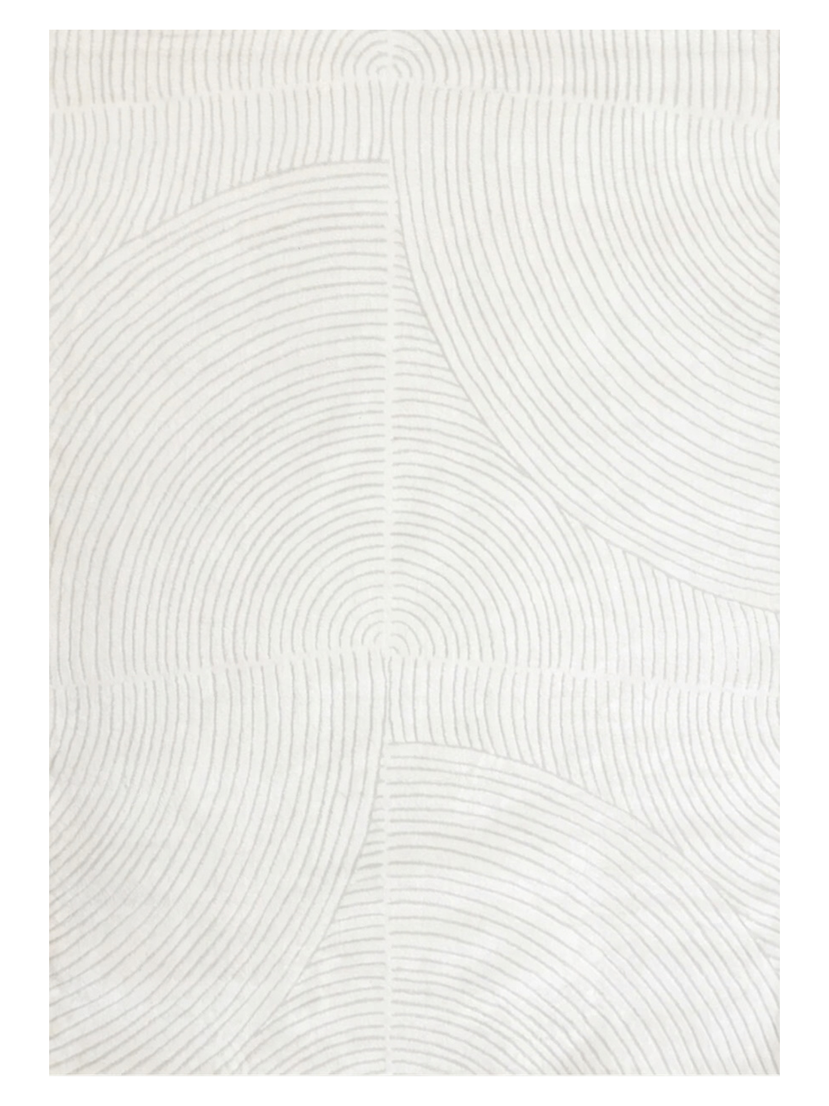 Rug - 7 x 10'6 - White Geometric // Section 30