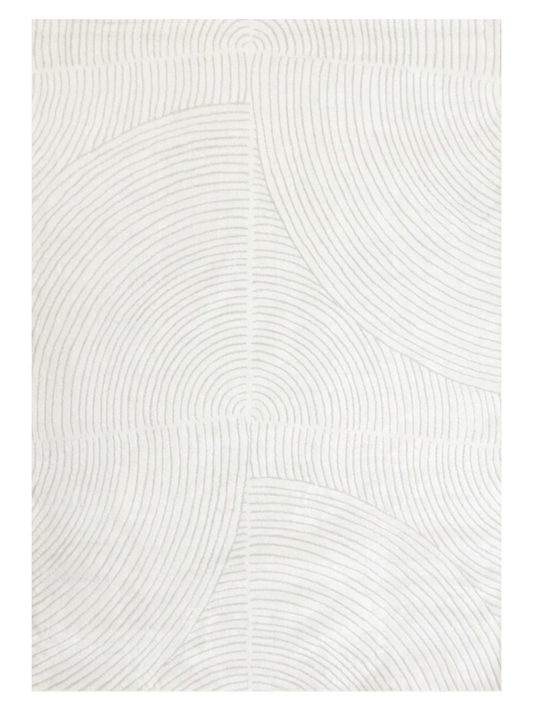 Rug - 7 x 10'6 - White Geometric // Section 30