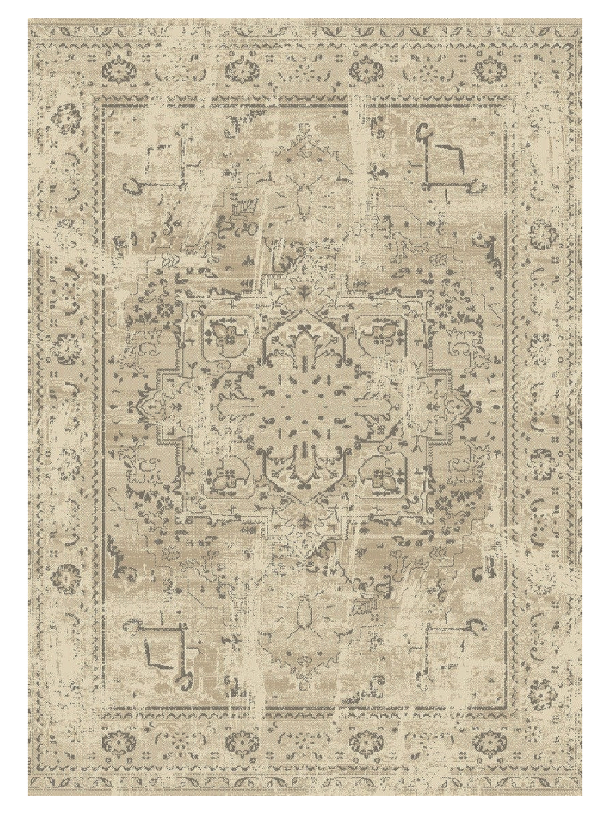 Rug - 5x7 Persian Beige and Grey // Section 40