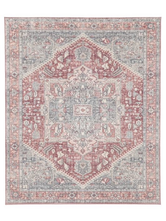 Rug - 8x10 Blush Persian Pink & Navy // Section 70