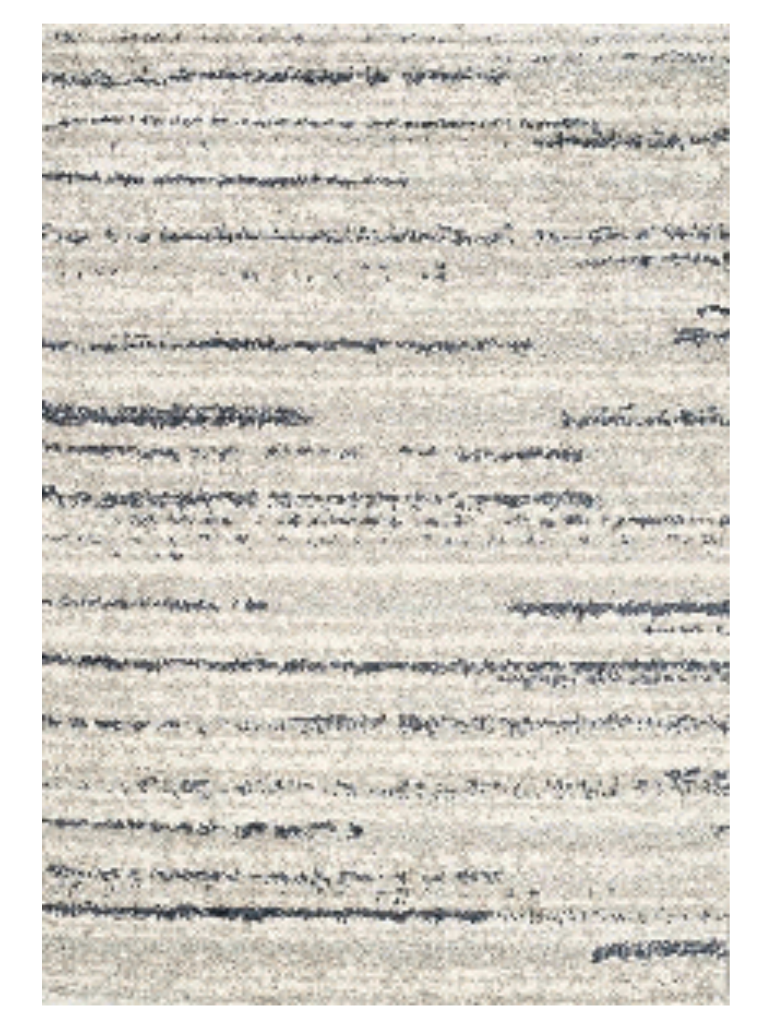 Cream and Blue Abstract Stripe Rug
