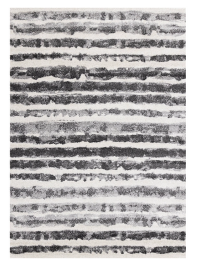 Cream & Grey Stripe Rug