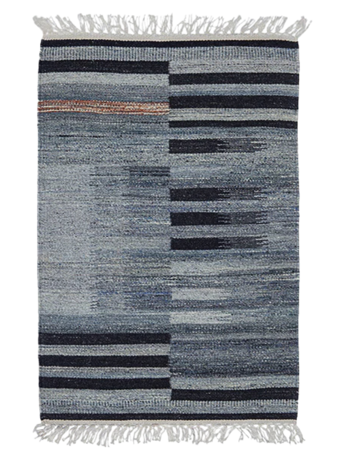2' x 3' - Hand Woven Blue Rain Rug