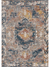 5x8 Evora Persian Blue, Yellow & Cream Rug