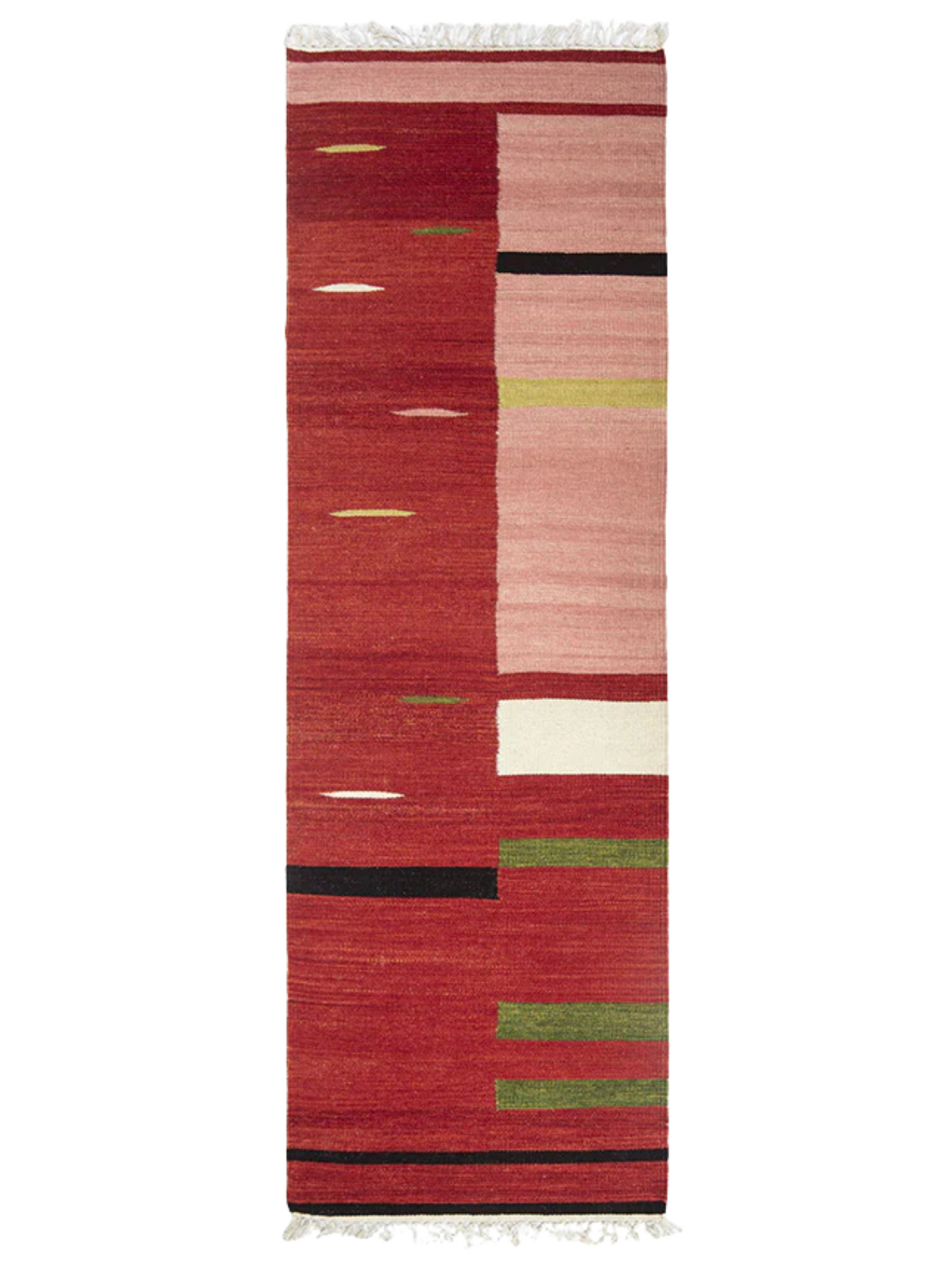 2.3' x 7' - Hand Woven Rose Garden Runner