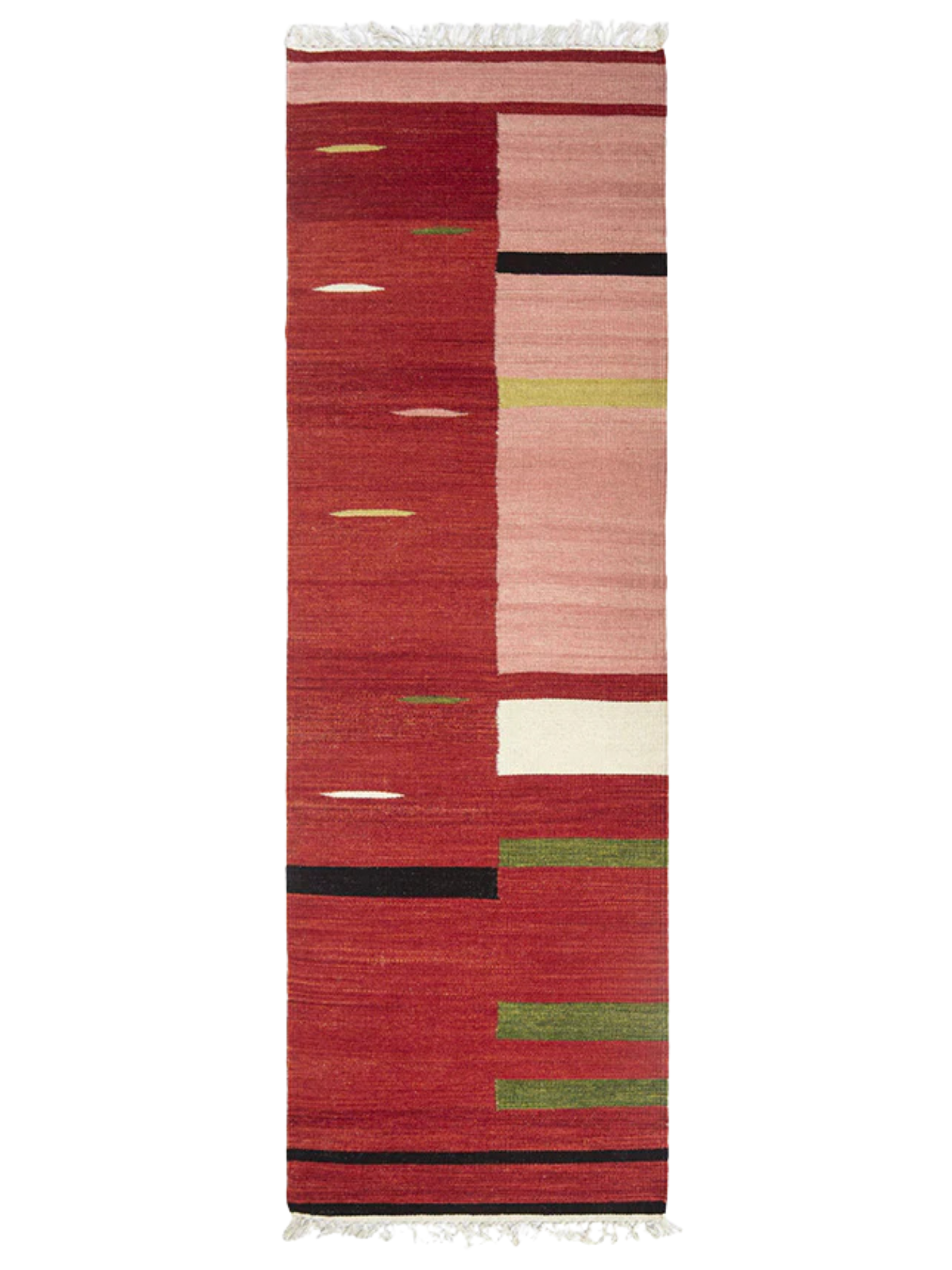 2.3' x 7' - Hand Woven Rose Garden Runner