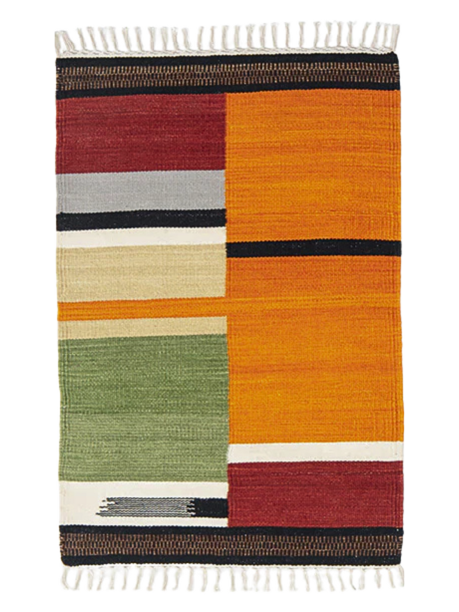 2' x 3' - Hand Woven Chanterelle Rug