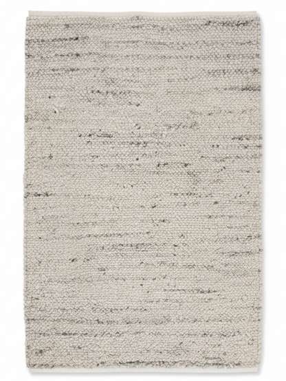 Cobblestone Cream and Grey Wool Rug