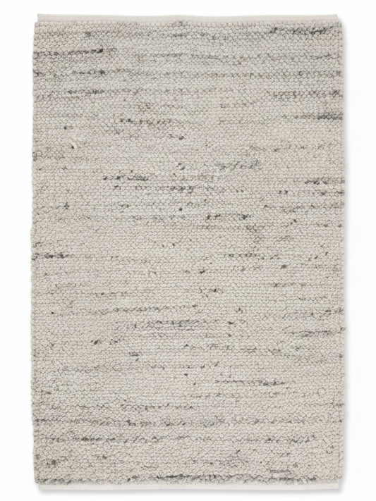 Cobblestone Cream and Grey Wool Rug