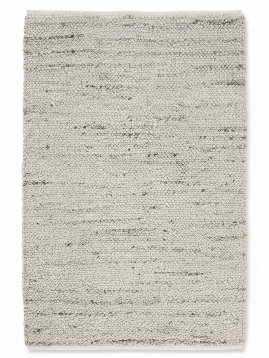 Cobblestone Cream and Grey Wool Rug
