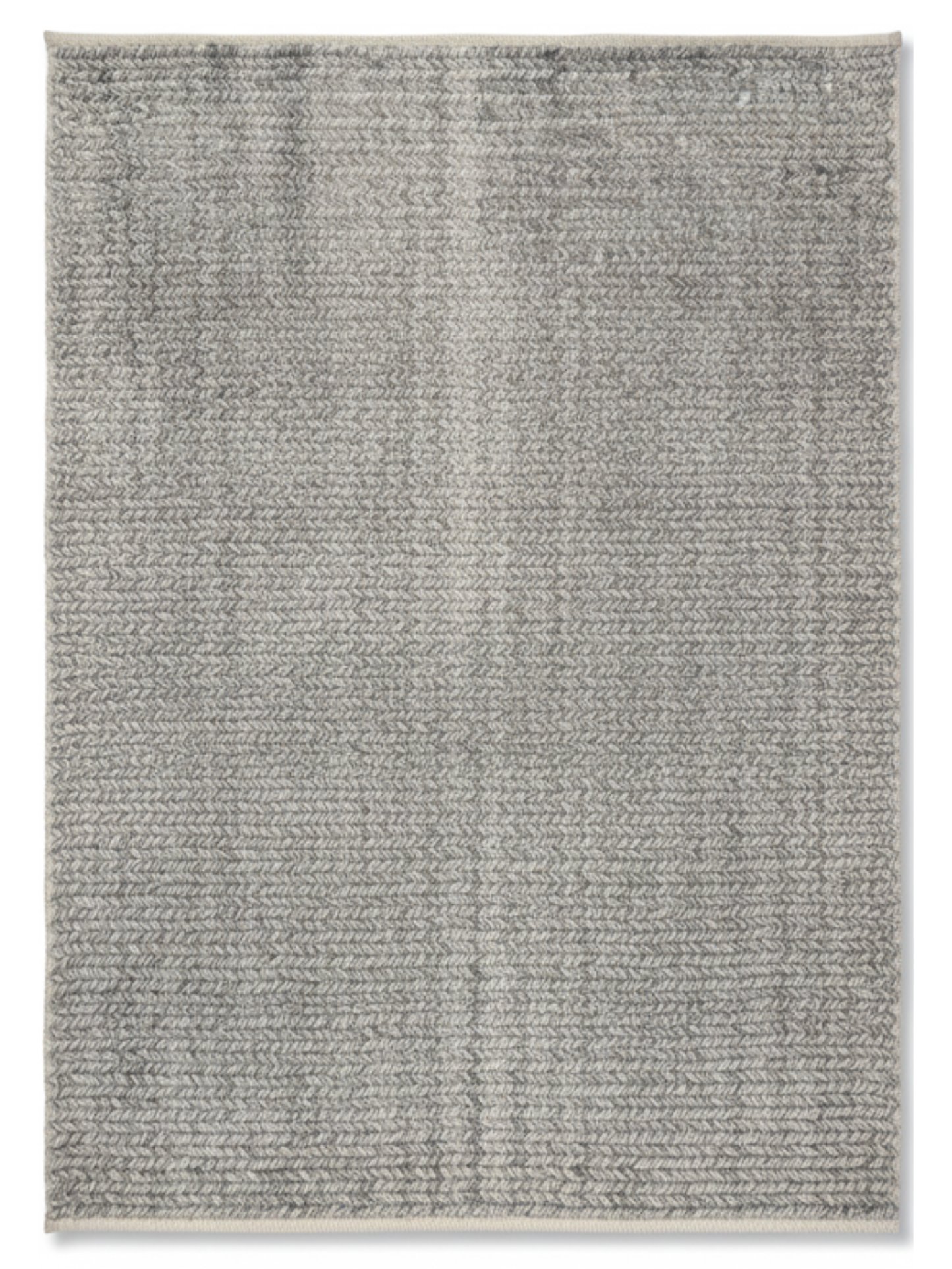 Dark Grey Thick Chevron Weave Rug"