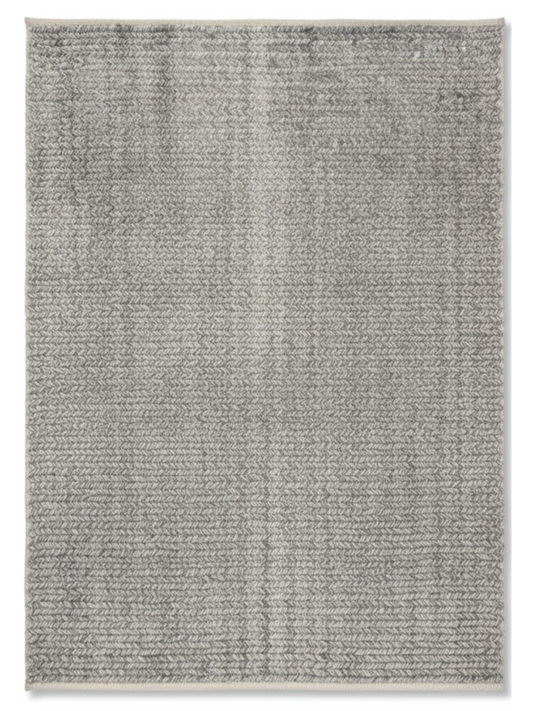 Dark Grey Thick Chevron Weave Rug"